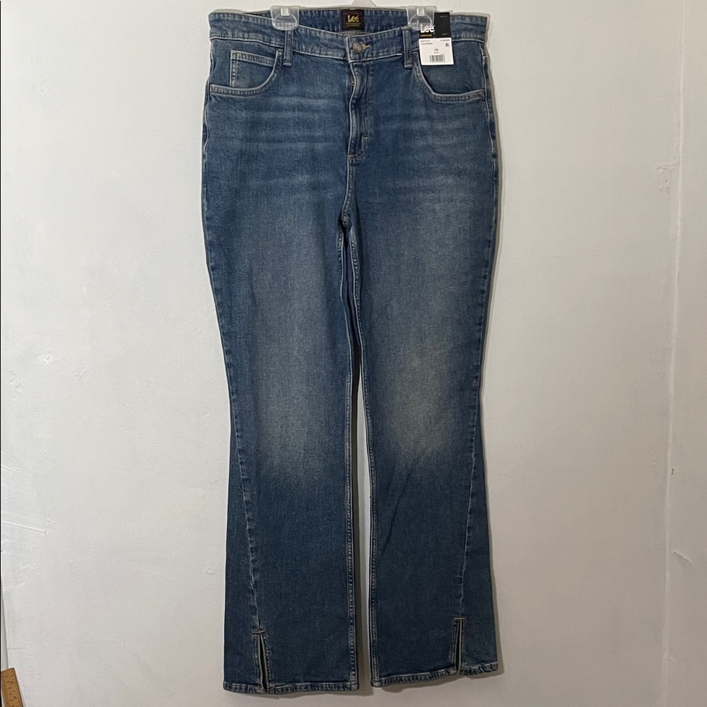 Lee Women's Blue Denim Bootcut Old Drama Jeans 14
